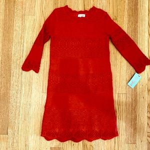 NWT Girls red sweater dress.